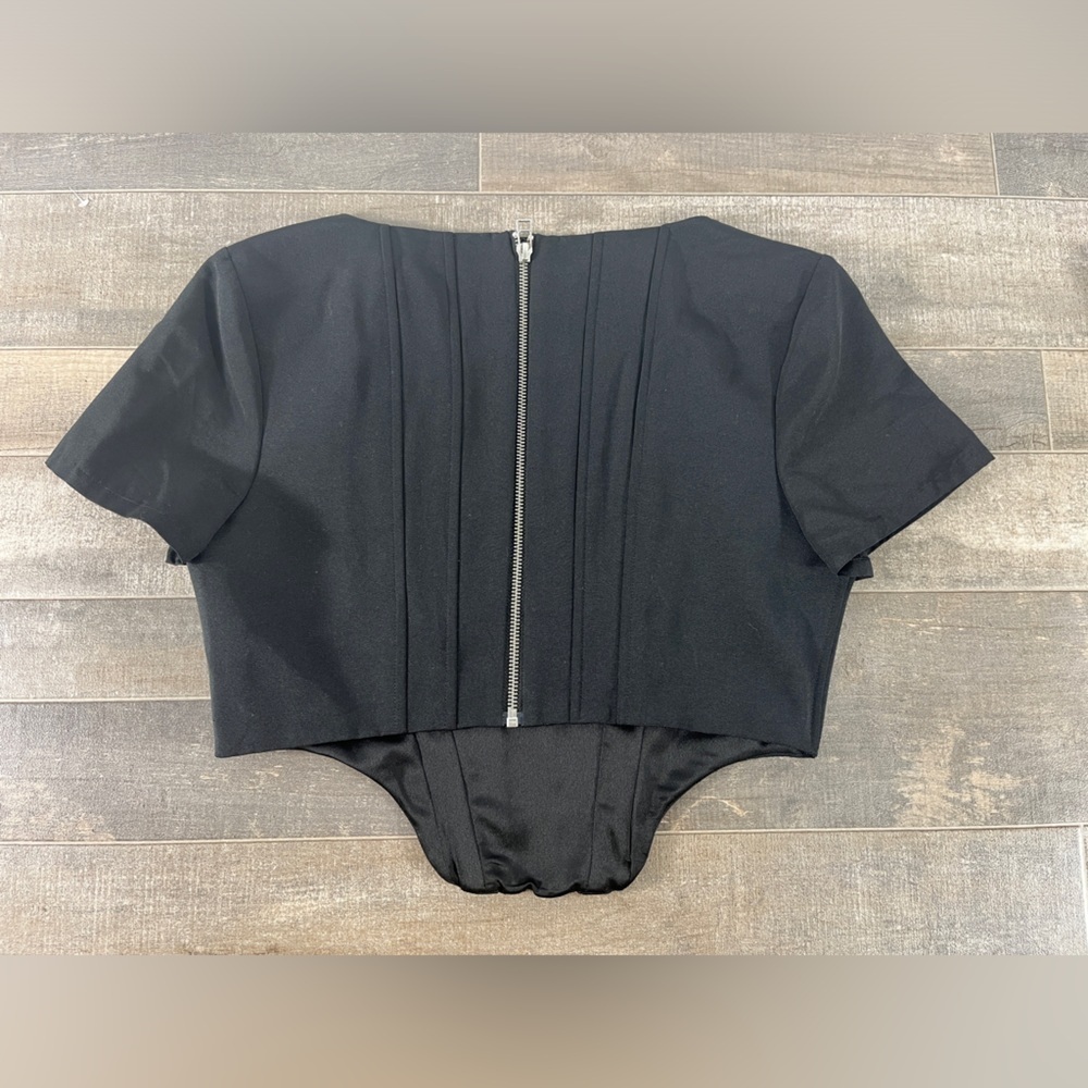 NEW Staud Peony Black Corset Top - Picture 5 of 12